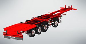 Четырехосный полуприцеп-контейнеровоз GUTTRAILER модель CS-544 GN Четырехосный полуприцеп-контейнеровоз GUTTRAILER модель CS-544 GN